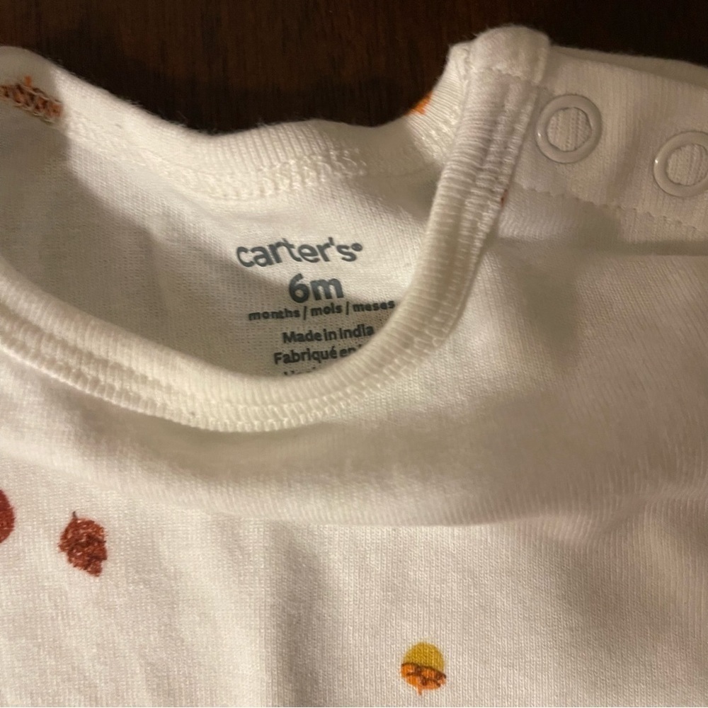 Carter’s | Brown/White Baby 3-Piece Thanksgiving Outfit Set | 6 mo - Picture 7 of 9
